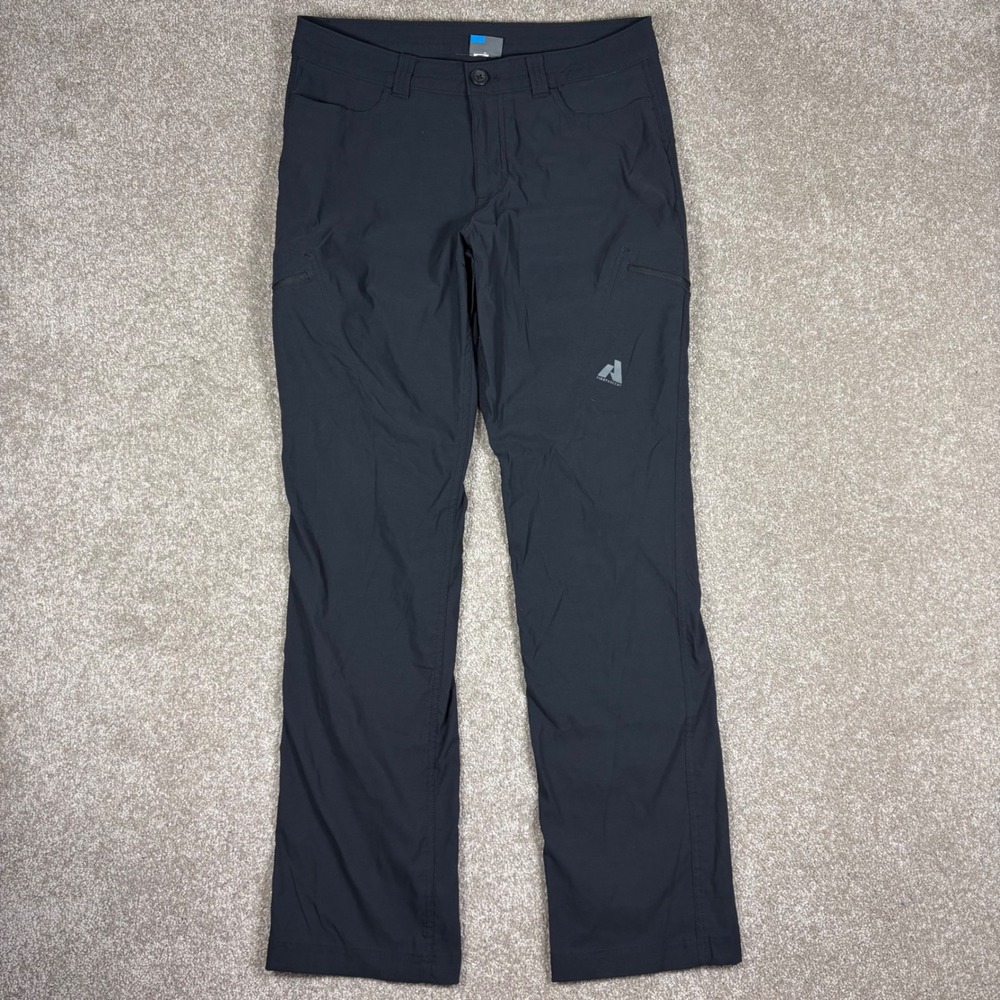 Eddie Bauer First Ascent Guide Pants Womens 10 Black Hiking Outdoor Straight Leg